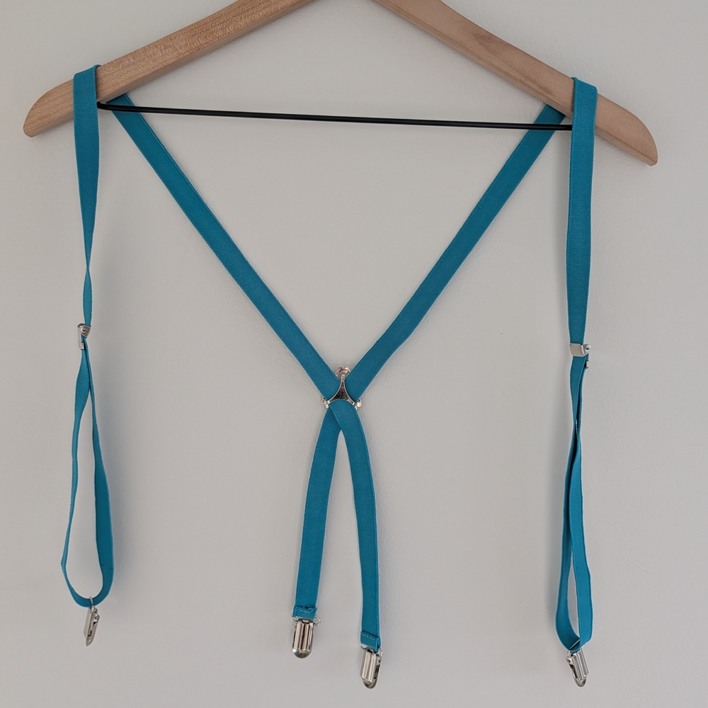 Teal Adjustable Suspenders